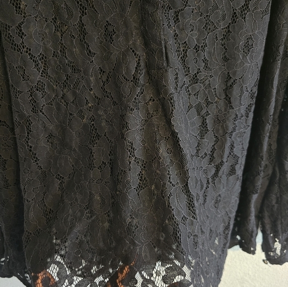 Torrid Sheer Lace Blouse Womens 2XL Black Popover See Thru Long Sleeve Y2k 90s - Picture 10 of 14